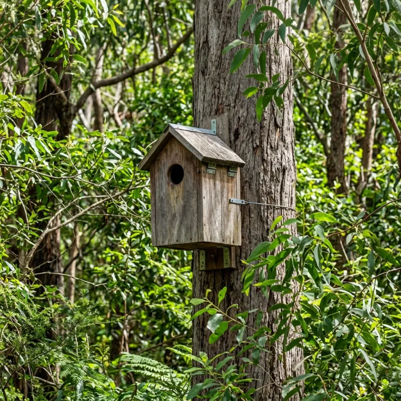 Animal nesting box installed as a humane alternative to a Burwood East roof cavity