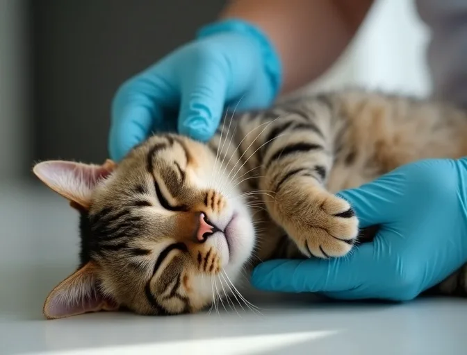 Specialist carefully handling a deceased cat with dignity in Burwood East